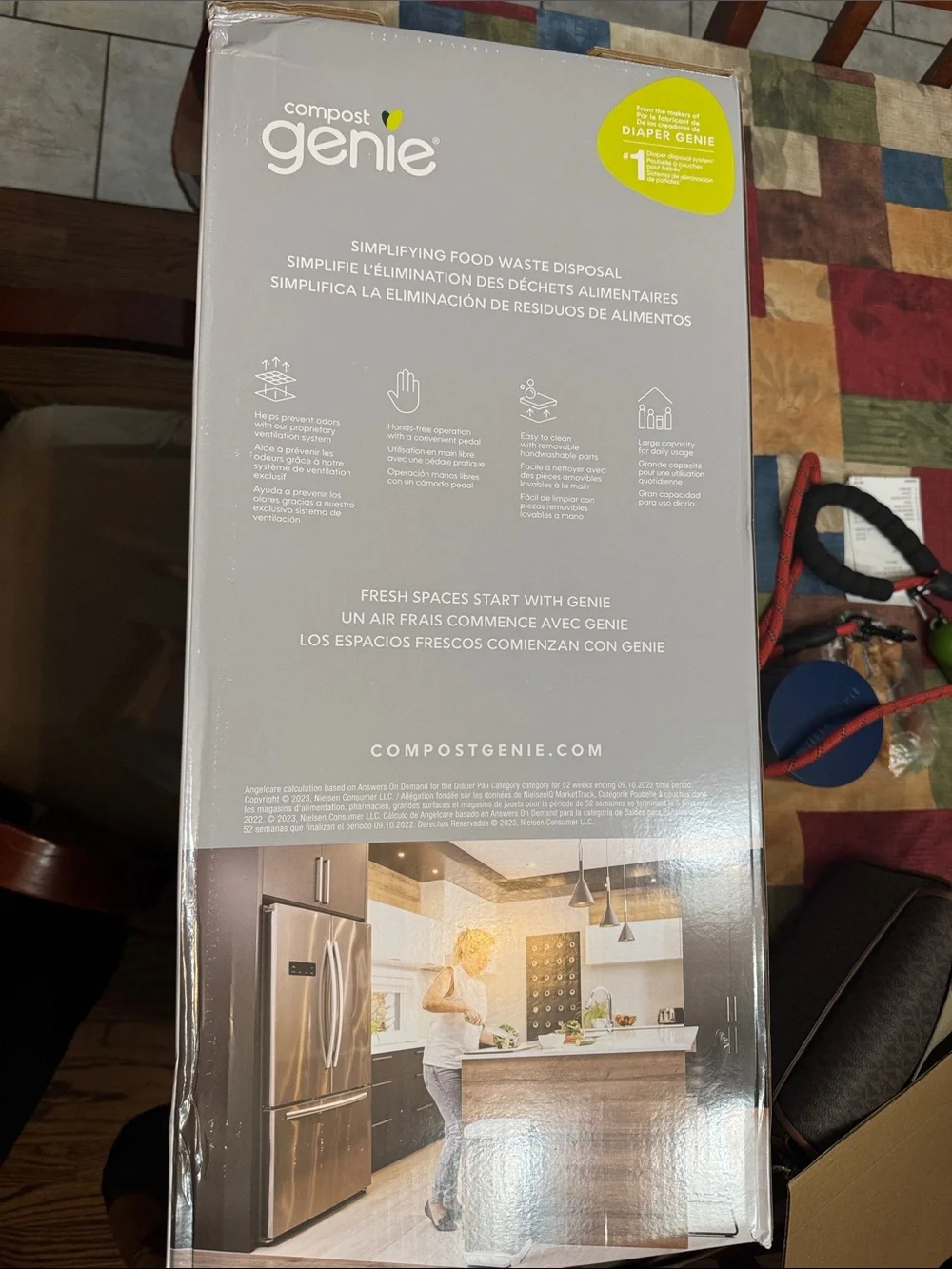 Indoor Compost Bin — Gray